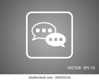 Flat  icon of a communication