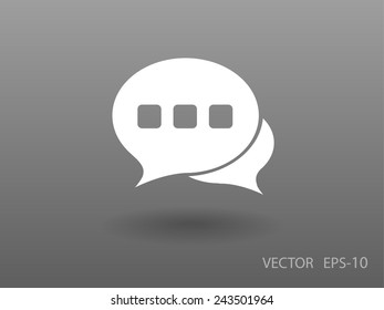 Flat  icon of a communication