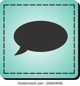 Flat icon of a communication