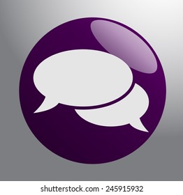 Flat  icon of a communication