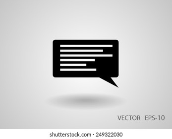 Flat icon of a communication
