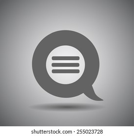 Flat icon of a communication