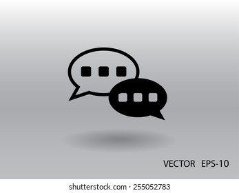 Flat  icon of a communication