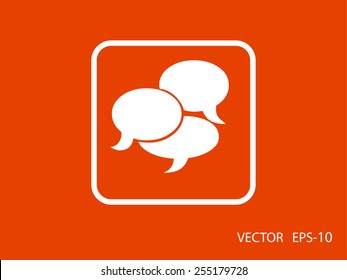 Icono plano de una comunicación