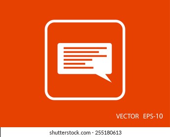 Flat icon of a communication
