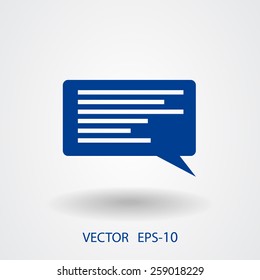 Icono plano de una comunicación