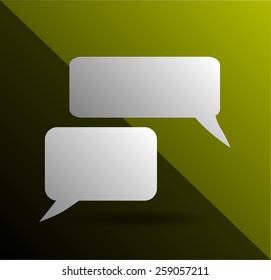 Flat icon of a communication