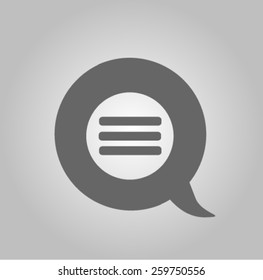 Flat icon of a communication