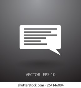 Flat icon of a communication
