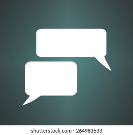 Flat icon of a communication