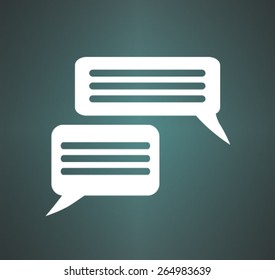 Flat icon of a communication
