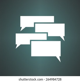 Flat  icon of a communication
