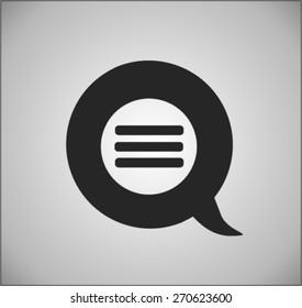 Flat icon of a communication