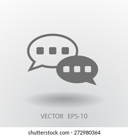 Icono plano de una comunicación