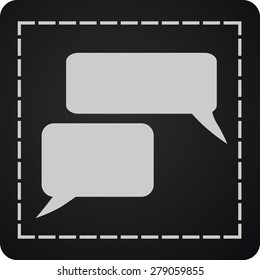 Flat icon of a communication