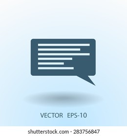 Flat icon of a communication