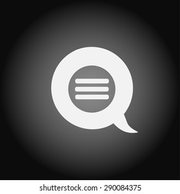 Flat icon of a communication