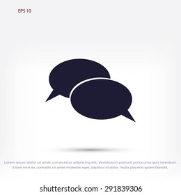 Flat icon of a communication