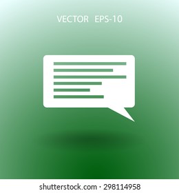 Flat icon of a communication
