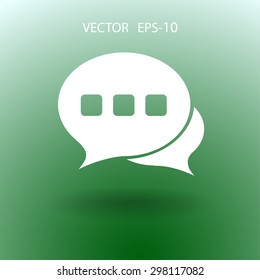 Icono plano de una comunicación