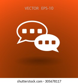 Flat  icon of a communication