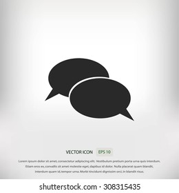 Flat icon of a communication