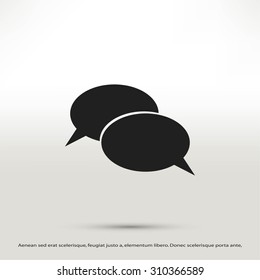 Flat icon of a communication