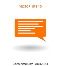 Flat icon of a communication