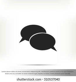 Flat icon of a communication