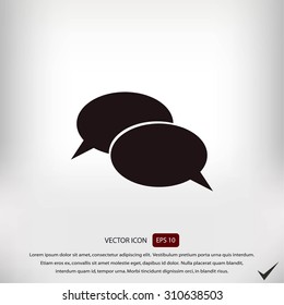 Flat icon of a communication