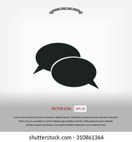 Flat icon of a communication