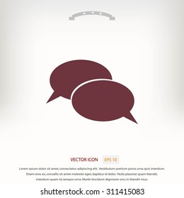 Flat icon of a communication