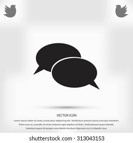 Flat icon of a communication