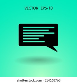 Flat icon of a communication