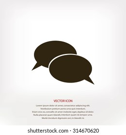 Flat icon of a communication