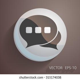 Icono plano de una comunicación