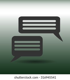 Flat icon of a communication