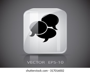 Flat  icon of a communication