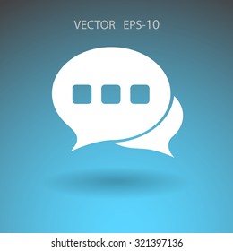 Flat  icon of a communication
