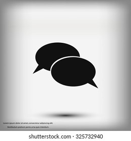 Flat icon of a communication