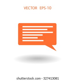 Flat icon of a communication