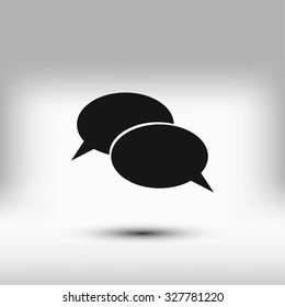 Flat icon of a communication