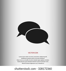 Flat icon of a communication