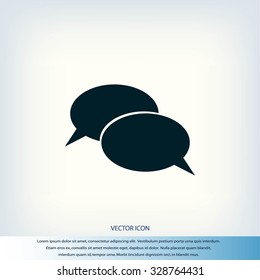 Flat icon of a communication