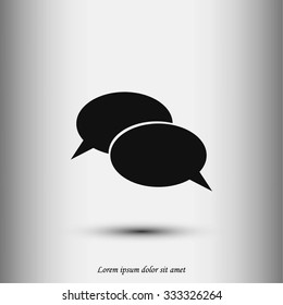 Flat icon of a communication