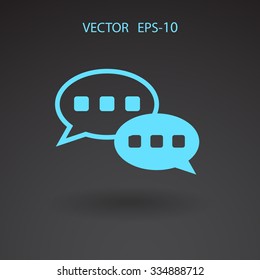 Flat  icon of a communication