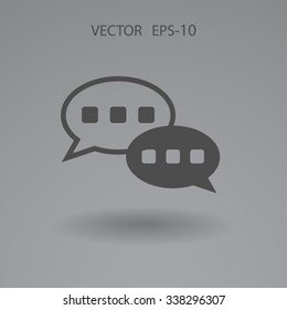 Flat  icon of a communication