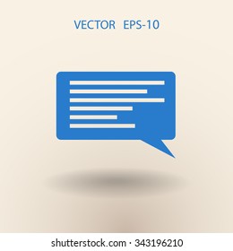 Flat icon of a communication