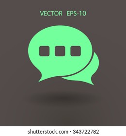 Icono plano de una comunicación