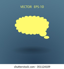 Flaches Symbol einer Mitteilung